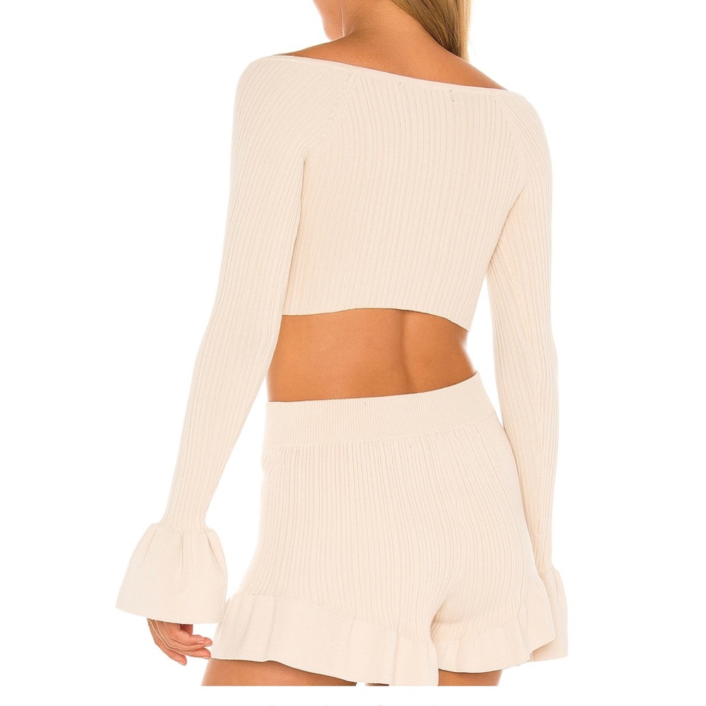 REVOLVE Cream Ribbed Knit Set - Picture 3 of 11